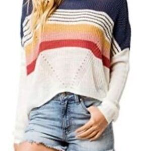 Rip Curl Women's Multicolor Striped Sweater